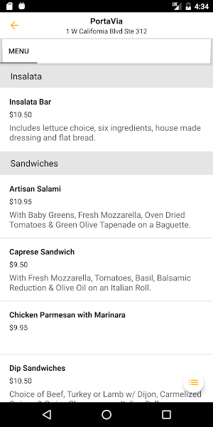 Porta Via Foods Screenshot 1