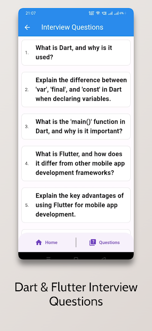 Flutter tutorial for beginners Screenshot 1