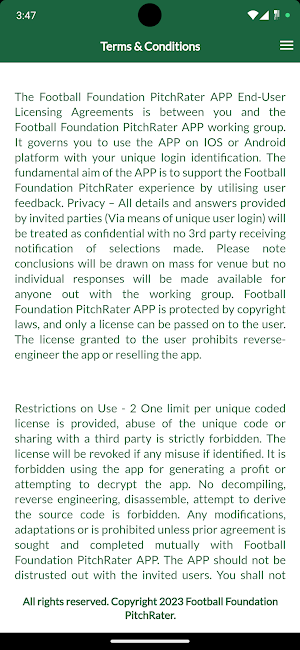 Football Foundation PitchRater Screenshot 2