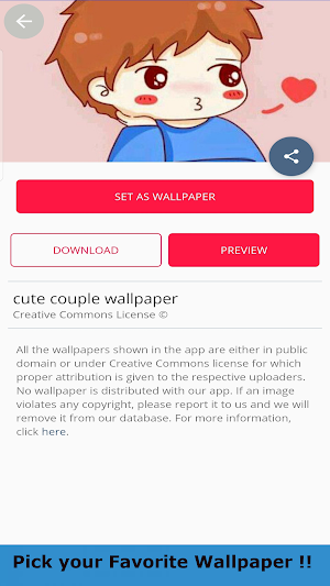 Cute Couple Wallpaper HD Screenshot 1