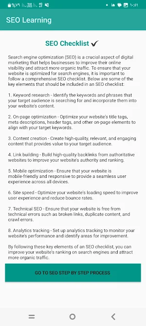 SEO Learning Screenshot 2