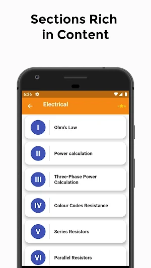 ElectroMaster App - Electrical Engineering Calc. Screenshot 3
