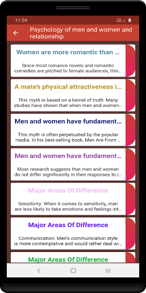 Psychology of men and women in relationship Screenshot 0