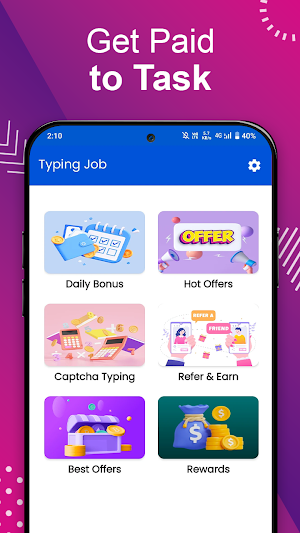 Typing Job : Earn Cash, Reward Screenshot 1