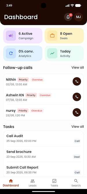 Leadist CRM Screenshot 1