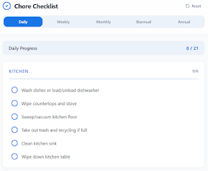 Chores Checklist Screenshot 0