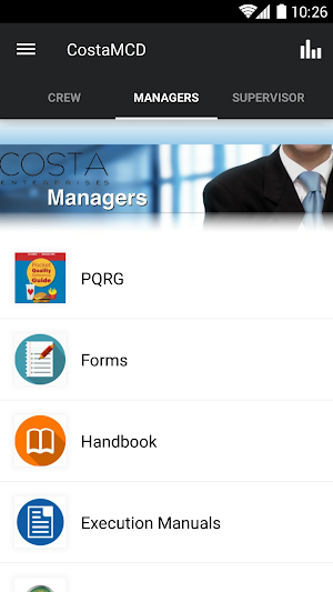 Costa Ent Employee App Screenshot 2