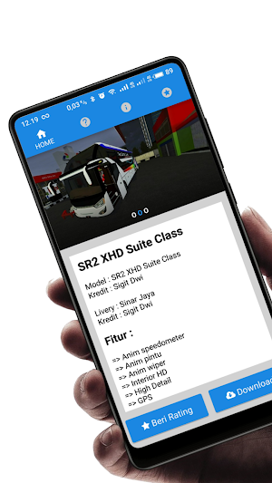 Mod BUSSID : Bus SR2 XHD Suite Class Terbaru Screenshot 1