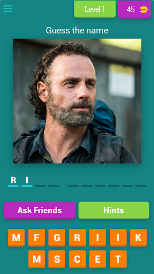The walking dead. Guess name Screenshot 0