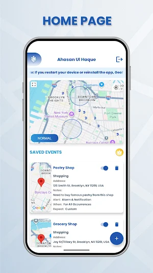 Bakorkhani - Geofencing Alarm Screenshot 2