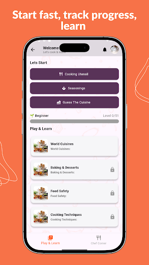 Chef Learning - Quiz & Recipes Screenshot 2