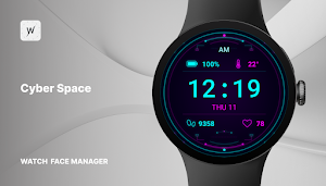 Cyber Space Watch Face Screenshot 0