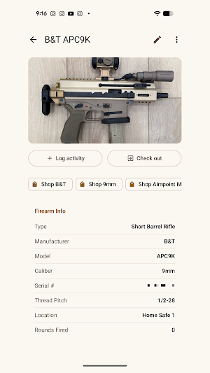 EVT: Firearm & NFA Tracker Screenshot 3