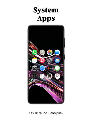 iOS 18 round - icon pack Screenshot 0