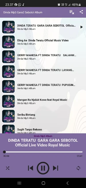 Dinda Mp3 Gara2 Sebotol Album Screenshot 0