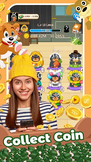Idle puppy - Dog Tycoon Screenshot 1