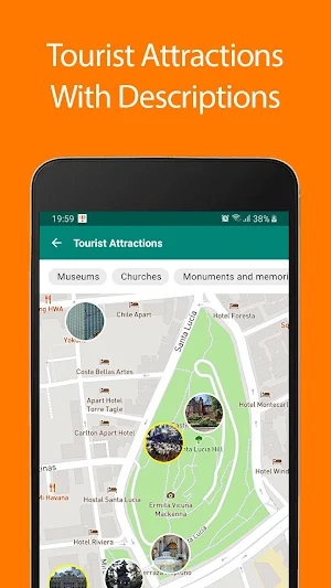 Santiago Offline Map and Travel Guide Screenshot 0