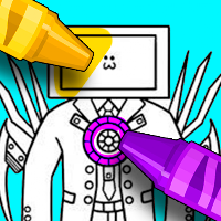 Titan tv man Coloring Book