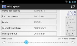 Wind speed converter Screenshot 1