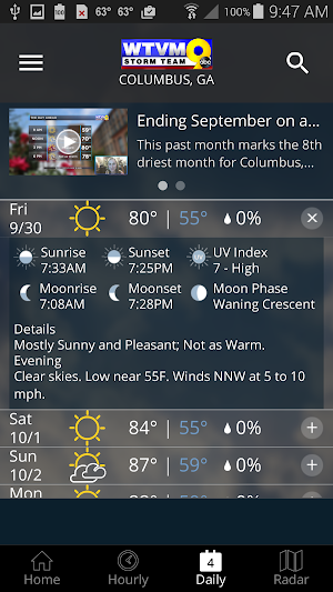 WTVM Storm Team 9 Weather Screenshot 3