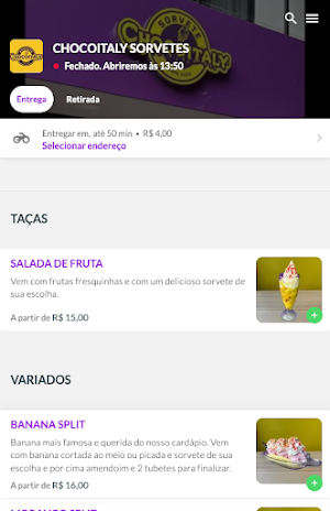 CHOCOITALY SORVETES Screenshot 1