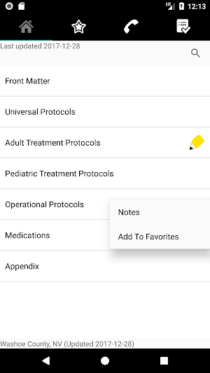 Washoe County EMS Protocols Screenshot 1