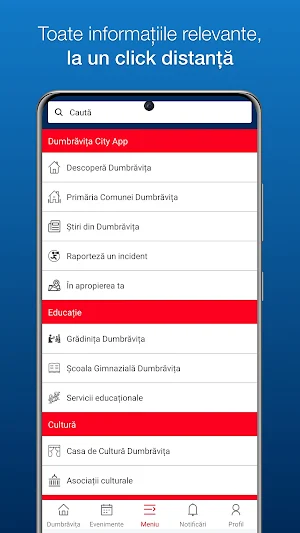 Dumbravita City App Screenshot 1