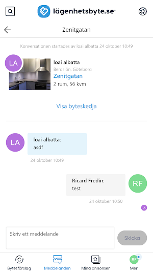 Lägenhetsbyte.se Screenshot 2