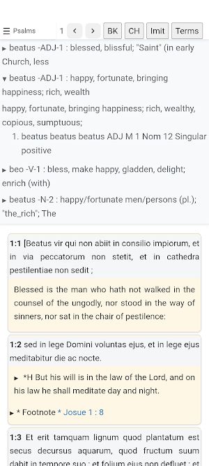 Vulgate Latin and English Screenshot 3