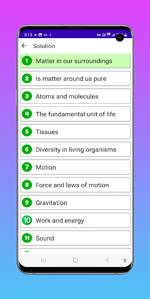 Science Class 9 Solution Screenshot 0