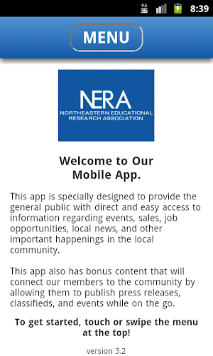 NERA Mobile App Screenshot 0