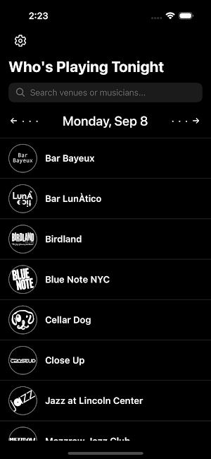 Who's Playing Tonight Screenshot 3