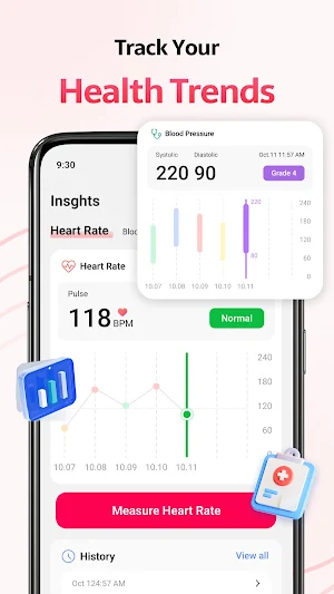 HeartFit - BP Health Tracker Screenshot 3