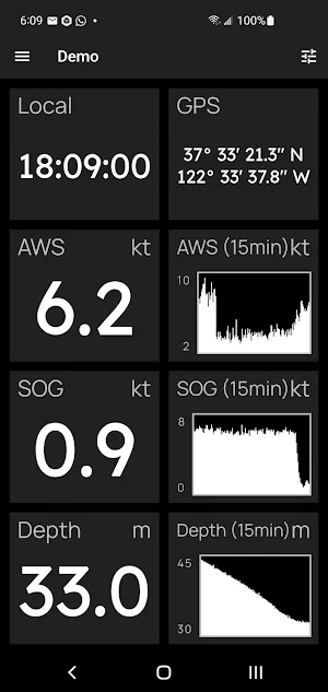 NMEA Dashboard Screenshot 1