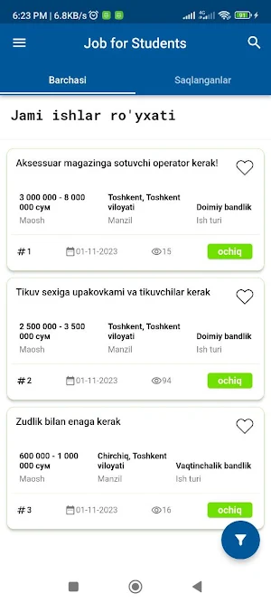 Jobs for Students Screenshot 2