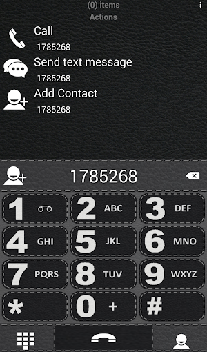 Theme Black Leather RocketDial Screenshot 0