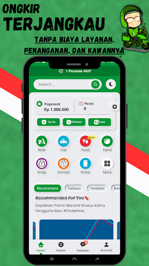 Kulino - Ojek & Food Delivery Screenshot 3