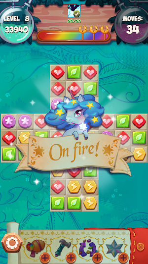 Unicorn Forest Fruit Match 3 Screenshot 2