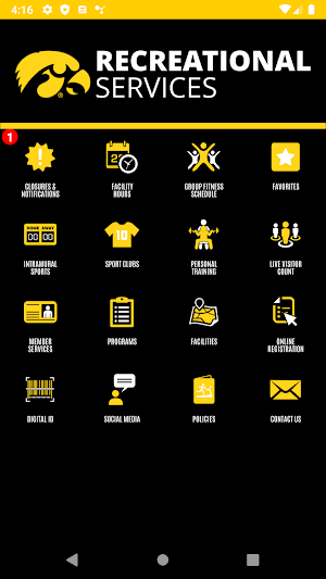 University of Iowa Rec Serv Screenshot 0