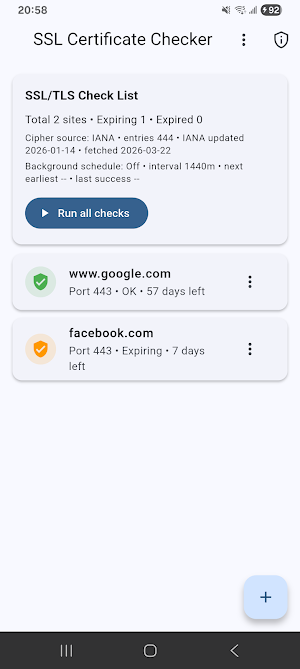 SSL Certificate Checker Screenshot 0