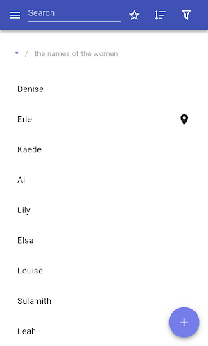 Names of people Screenshot 1