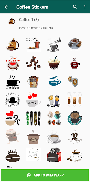 WAStickerApps - Coffee Stickers for WhatsApp Screenshot 2