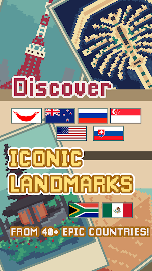 Pixel Popular Landmarks Quiz Screenshot 0