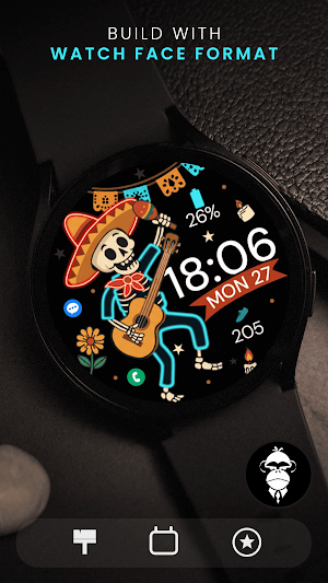 Muertos Fiesta Neon Watch Face Screenshot 1