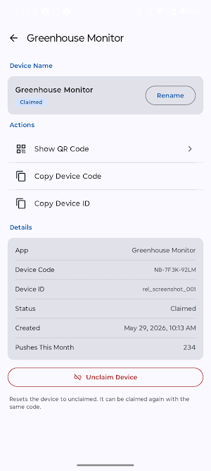 NotifyBridge: IoT Push API Screenshot 2
