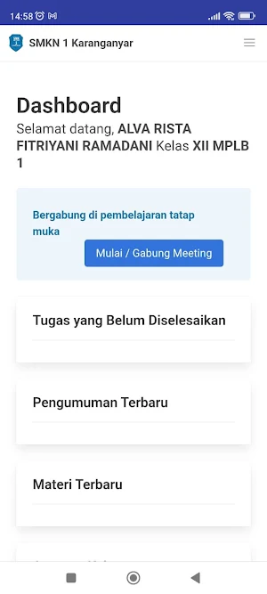 E Learning SMK N 1 Karanganyar Screenshot 2