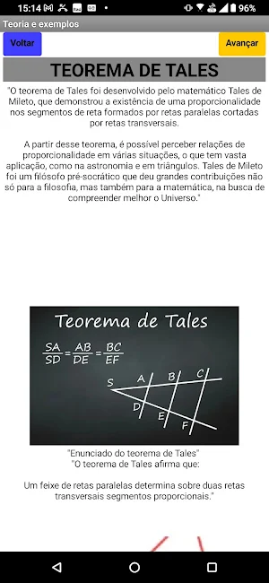 Teorema de Tales - GTED/UFFS Screenshot 1