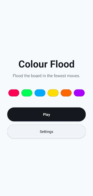 Colour Flood: Logic Puzzle Screenshot 1