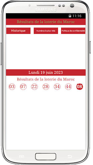 Résultats Loto Maroc Screenshot 0