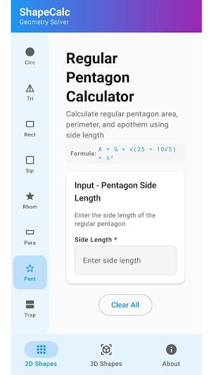 Geometry Shape Calculator Screenshot 2